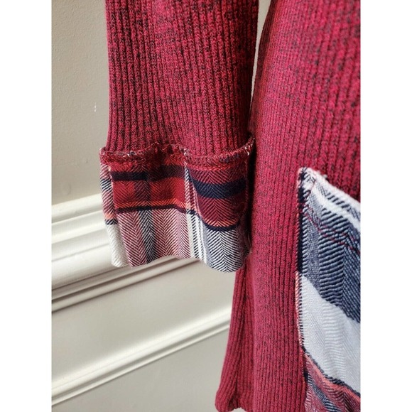 Staccato Women Maroon Polyester Round Neck Long Sleeve Knee Length Dress Small - Picture 5 of 11